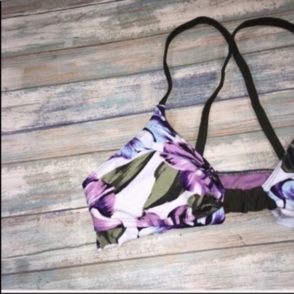 Mossimo Purple Floral Bikini Top - Picture 3 of 4